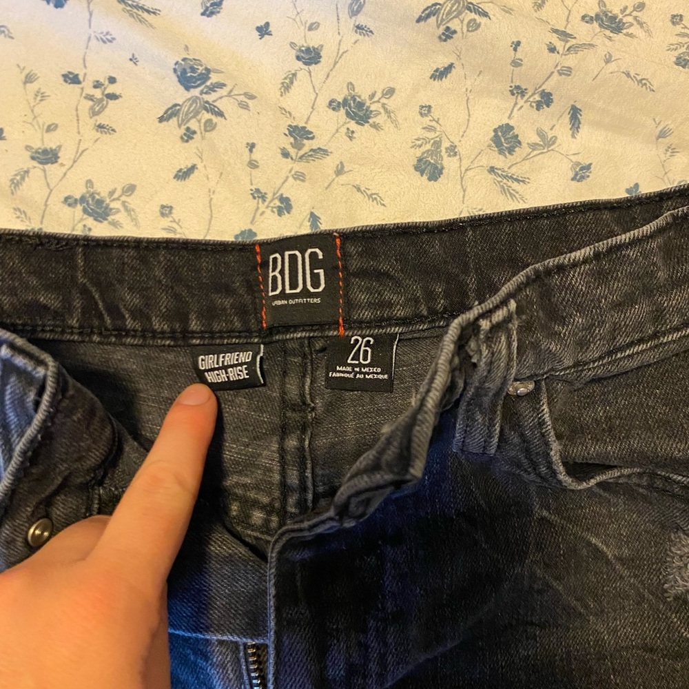 BDG Urban Outfitters high rise black jean shorts